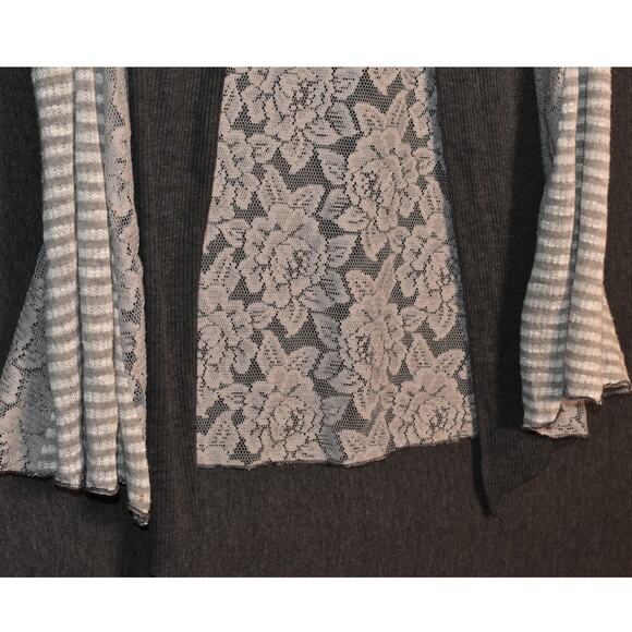 VINTAGE Daytrip Lace-Back Cardigan Women's Small Floral Boho Artsy Top USA Made - Picture 3 of 9